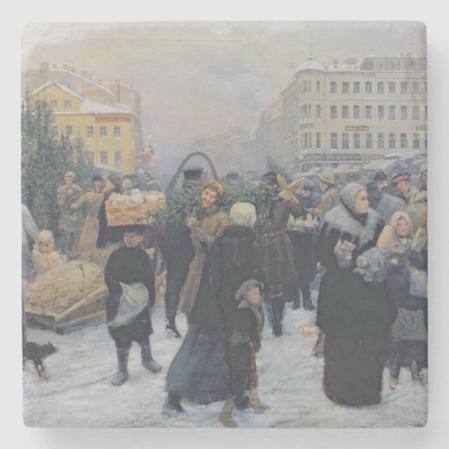 Christmas Fair Stone Coaster (Front)