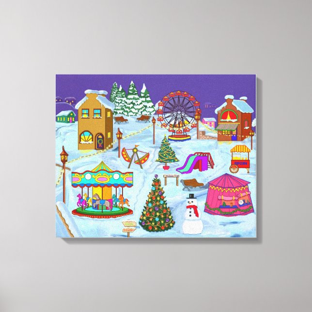 Christmas Fairground Canvas Print (Front)