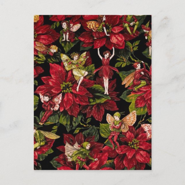 CHRISTMAS FAIRIES HOLIDAY POSTCARD (Front)