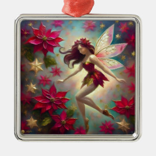 Christmas Fairy Collection - Auburn Hair Metal Tree Decoration