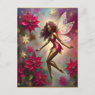 Christmas Fairy Collection - Brown Natural Hair Postcard