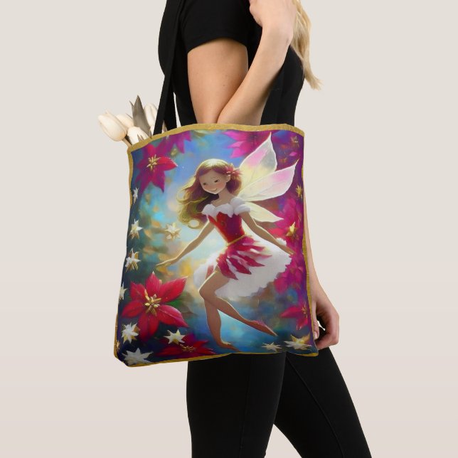Christmas Fairy Collection - Copper Ginger Hair Tote Bag (Close Up)