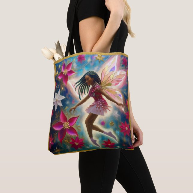 Christmas Fairy Collection - Cornrows Braids Hair Tote Bag (Close Up)