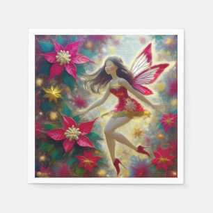 Christmas Fairy Collection - Dark Brown Hair Napkin