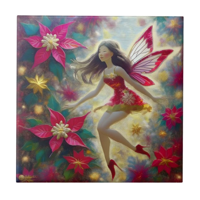 Christmas Fairy Collection - Dark Brown Hair Tile (Front)