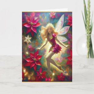 Christmas Fairy Collection - Pale Gold Blonde Hair Card