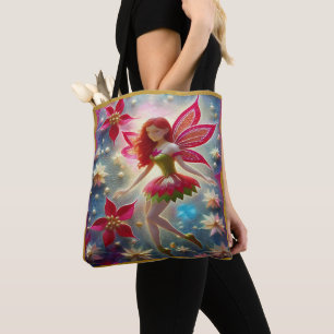 Christmas Fairy Collection - Red Hair Tote Bag