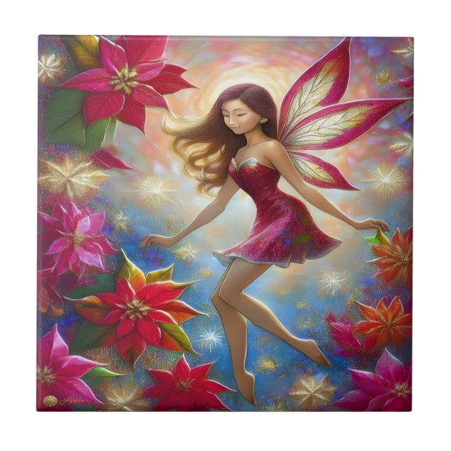 Christmas Fairy Collection - Reddish Brown Hair Tile (Front)