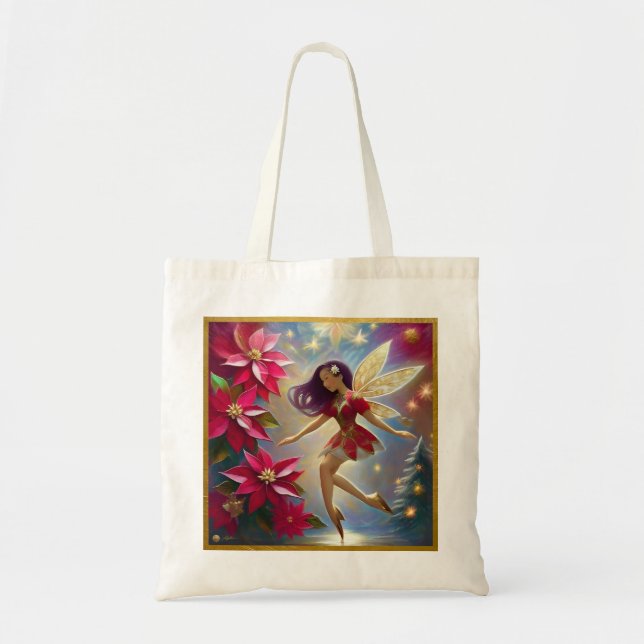 Christmas Fairy Collection - Straight Plum Hair Tote Bag (Front)