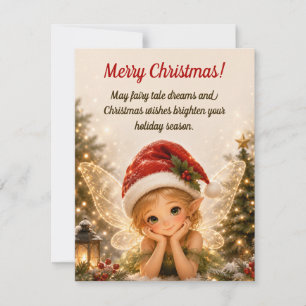 Christmas Fairy Holiday - Magical Greeting card
