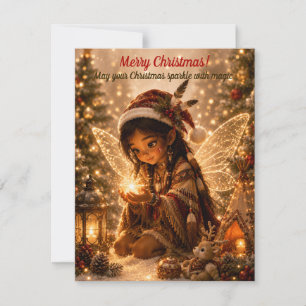 Christmas Fairy Holiday - Magical Greeting card