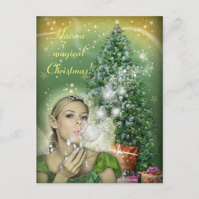 Christmas Fairy Holiday Postcard (Front)