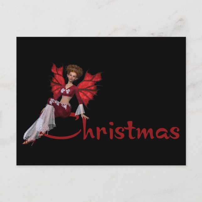 Christmas Fairy - Holiday Postcard (Front)