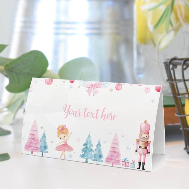 Christmas Fairy Nutcracker Birthday Place Card (Creator Uploaded)