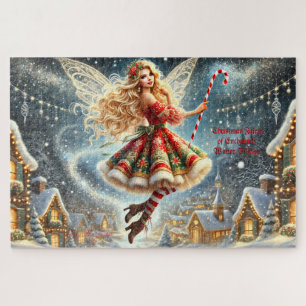 Christmas Fairy of Enchanted Winter Village Jigsaw Puzzle
