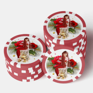 Christmas Fairy rPoker Chip