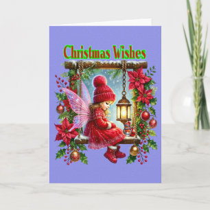 Christmas fairy wishes card