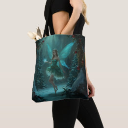 Christmas Fairy with a Spark of Magic Holiday Tote Bag