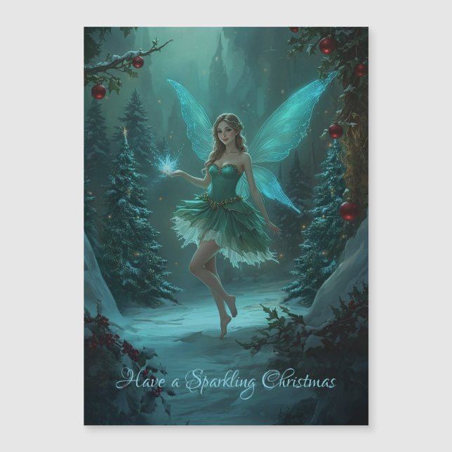Christmas Fairy with Spark of Magic Magnetic Card (Front)