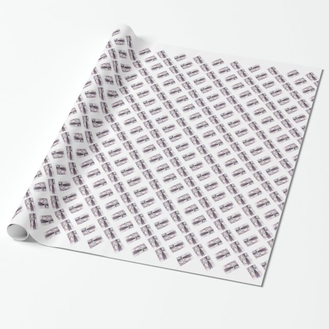 Christmas Fairy Wrapping Paper (Unrolled)