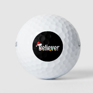 Christmas Faith Believer Santa Claus Xmas Lights Golf Balls