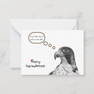 Christmas Falcon Note Card