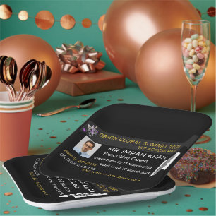 Christmas Fall Turkey Paper Plates Party Set