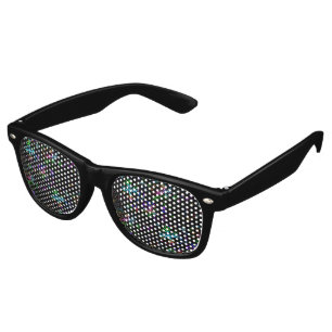 Christmas falling various neon colours snowflakes  retro sunglasses