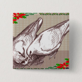 Christmas Family 15 Cm Square Badge
