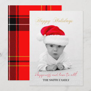 Christmas family, baby Santa Claus Holiday Card