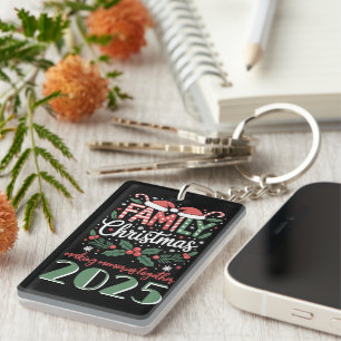 Christmas: Family Christmas 2025 Matching Outfit Key Ring
