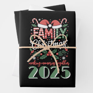 Christmas: Family Christmas 2025 Matching Outfit  Wrapping Paper Sheet