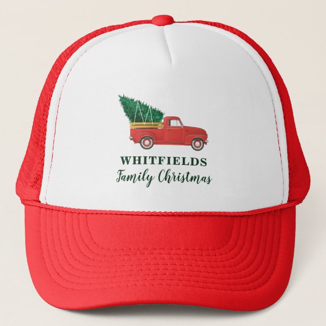 Christmas Family Custom Matching Dad Trucker Hat (Front)