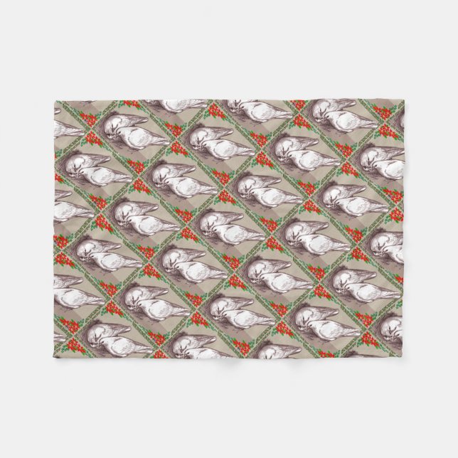 Christmas Family Fleece Blanket (Front (Horizontal))