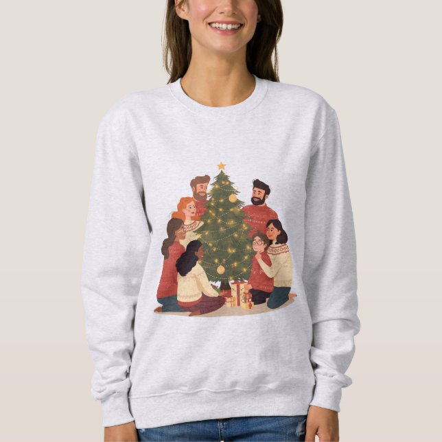 Christmas Family & Friends Cozy Holiday Sweatshirt (Front)