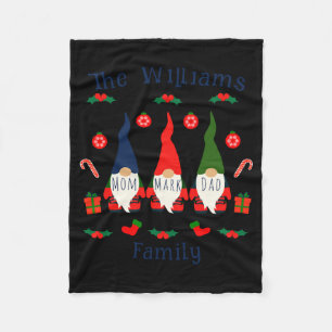Christmas Family Gnomes Cute And Funny T Shirt  Fleece Blanket