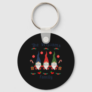 Christmas Family Gnomes Cute And Funny T Shirt Key Ring