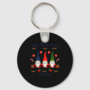 Christmas Family Gnomes Cute And Funny T Shirt Key Ring