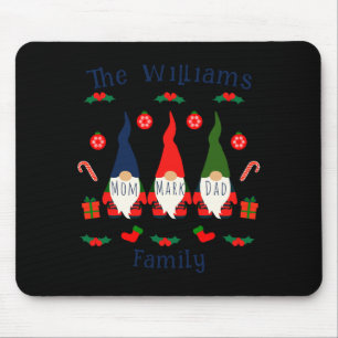Christmas Family Gnomes Cute And Funny T Shirt  Mouse Pad