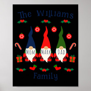 Christmas Family Gnomes Cute And Funny T Shirt Poster
