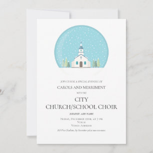 Christmas Family Karaoke Church Carols Service Invitation