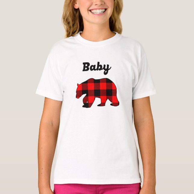 Christmas Family Matching Pajamas Bear Baby T-Shirt (Front)