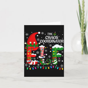 Christmas Family Matching Pajamas Chaos Coordinato Card