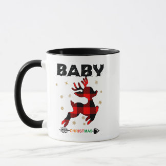 Christmas Family Matching Pajamas Reindeer Baby Mug
