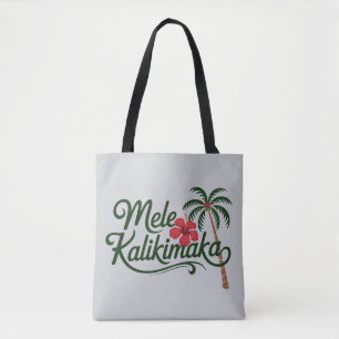Christmas Family Mele Kalikimaka Hawaii Beach Tote Bag