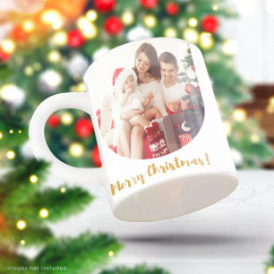 Christmas Family Modern Winter Holiday 2 photos Coffee Mug
