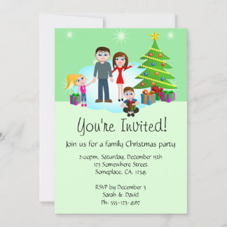 Christmas Family Party Invitations Invites