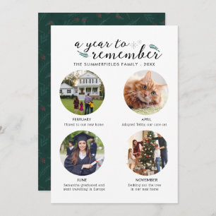 Christmas Family Photo Collage Year in Pictures Holiday Card