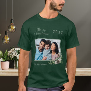 Christmas family photo cone pine name T-Shirt