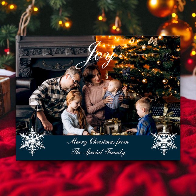 Christmas Family Photo Customised Personalised Holiday Postcard (Creator Uploaded)